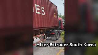 Delivery - South Korea - 9-inch drum mixer + 3L twin-screw extruder